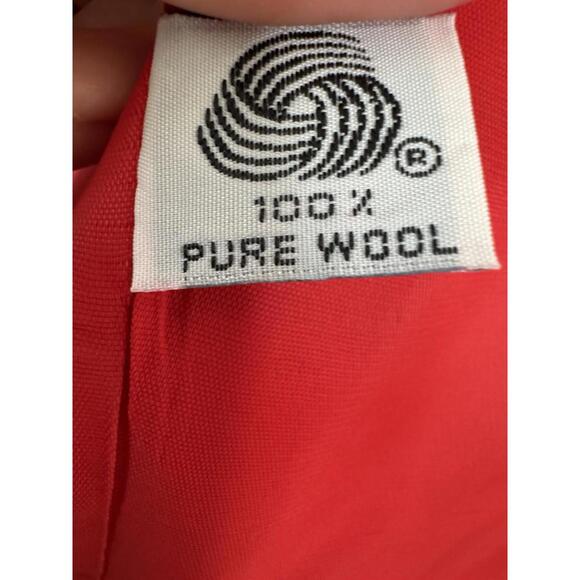 Christian Dior Red Blazer & Skirt Suit 100% Pure Wool Women’s Sz 6 Vtg Old Money - Picture 7 of 9